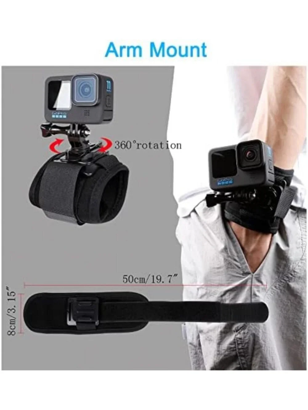 Versatile GoPro Accessories Set for Hero 13/12/11/10/9/8/7/6/5 & Mission 1 Pro